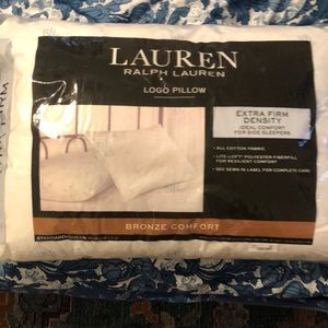 LAUREN RALPH LAUREN EX/FIRM STANDARD Sz PILLOW BNWT! Great for side sleepers.